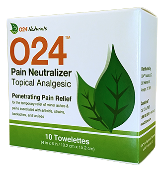 O24 Pain Neutralizer: Safe and Natural Topical Pain Relieving Towelettes