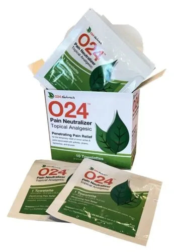 O24 Pain Neutralizer: Safe and Natural Topical Pain Relieving Towelettes